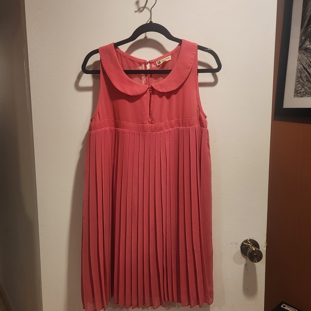 Cotton Candy Coral Sleeveless Dress